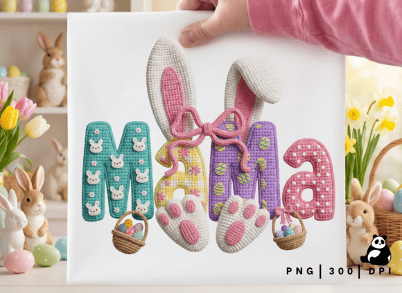 Download Faux Crochet Mama Easter Bunny Png - Png Collection