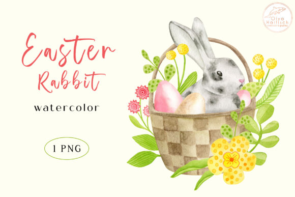 Download Watercolor Cute Spring Easter Rabbit PNG - Png Collection
