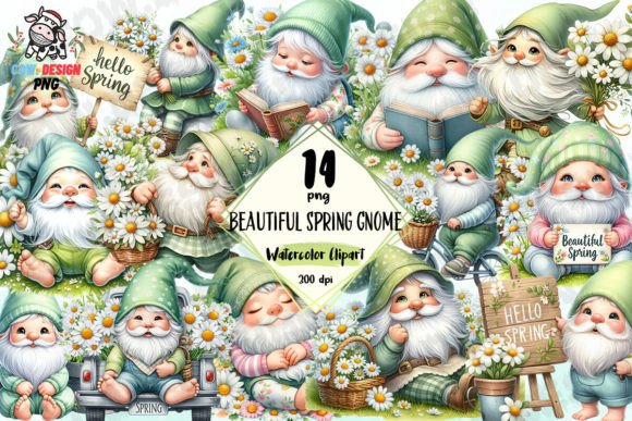 Download Beautiful Spring Gnome Clipart PNG - Png Collection