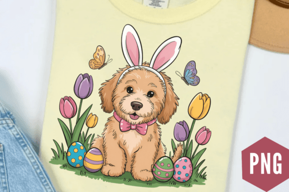 Download Easter Bunny Goldendoodle Dog PNG Design - Png Collection
