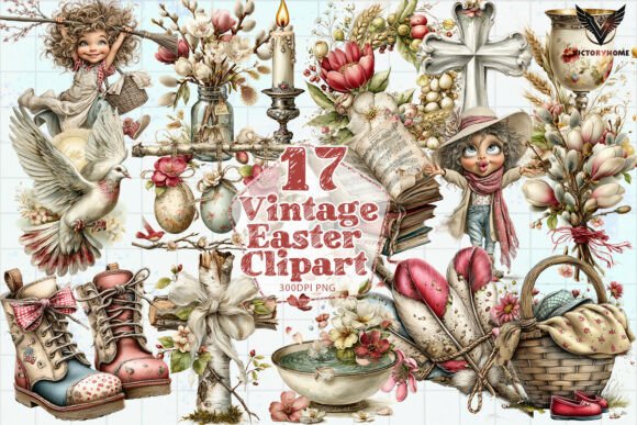 Download Vintage Easter Clipart PNG - Png Collection