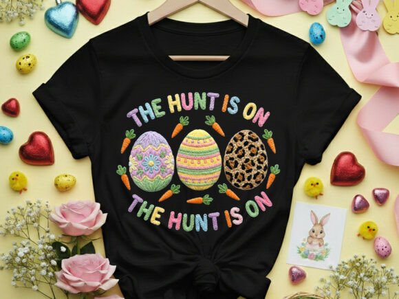 Download The Hunt is on Easter Eggs Tshirt Png - Png Collection