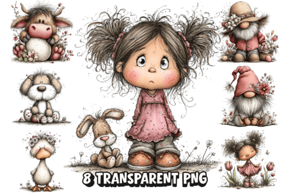 Download 8 Cute Spring Girl Bunny PNG Clipart - Png Collection
