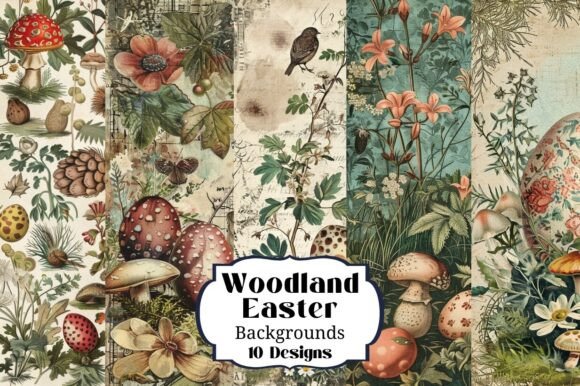 Download 10 Woodland Easter Illustrations - Easter illustration Collection