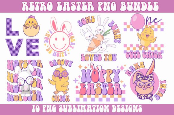 Download Retro Easter PNG Sublimation Bundle - Png Collection