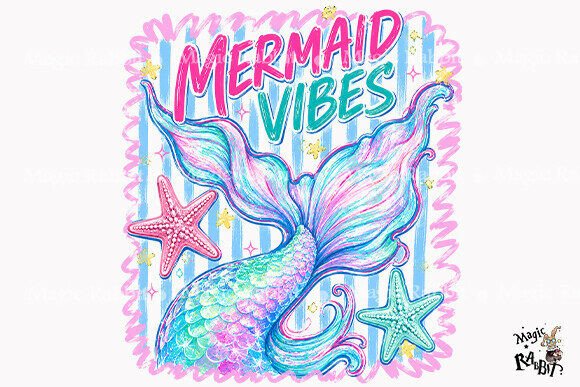 Download Mermaid Tail Summer Vibes PNG - Premium Bundle