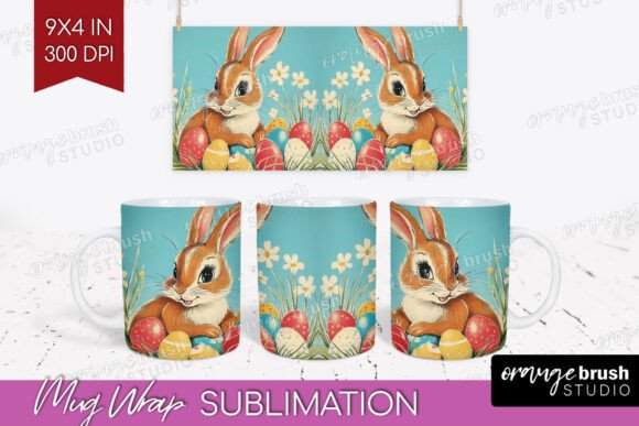 Download Retro Easter Mug Wrap PNG Sublimation - Png Collection