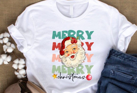 Download Santa Claus Sublimation, Retro Merry Png - Png Collection