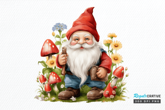 Download Cute Garden Gnome Clipart Png Design - Png Collection