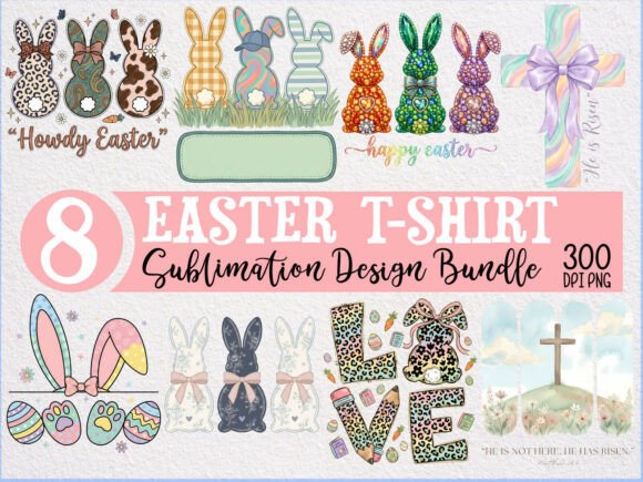 Download 8 Easter Bunny Sublimation Design Bundle - Easter bunny sublimation Collection