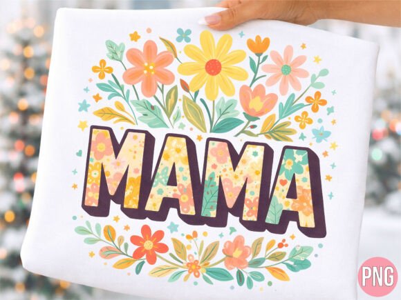 Download Mama Floral Typography Design PNG - Png Collection
