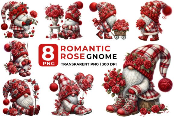 Download Valentine Rose Gnome PNG Clipart - Png Collection