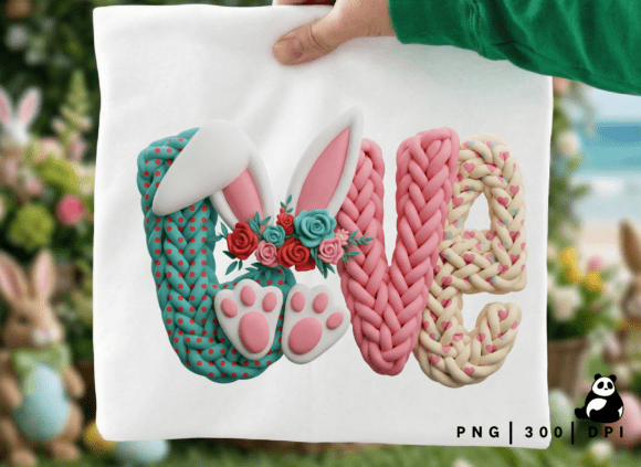 Download Faux Crochet Happy Easter Bunny Png - Png Collection