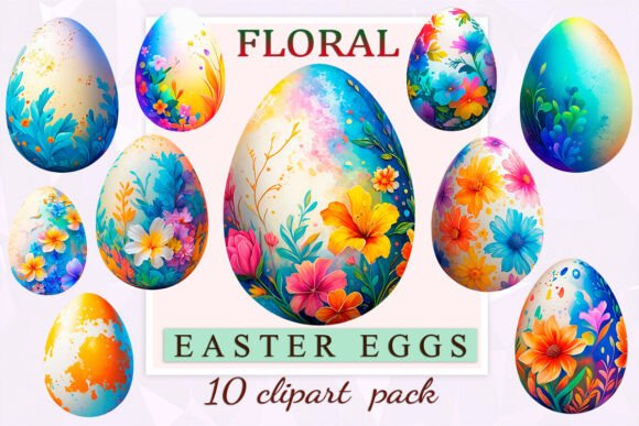 Download Floral Easter Eggs Clipart PNG - Png Collection