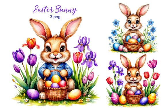 Download Easter Bunny Sublimation Clip Art. 3 Png - Easter bunny sublimation Collection