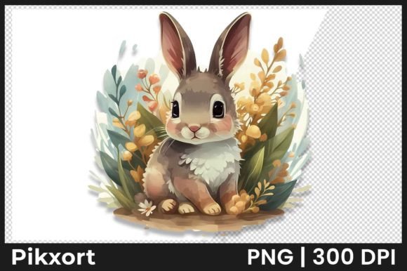Download Vintage Easter PNG with Bunny Clipart - Png Collection