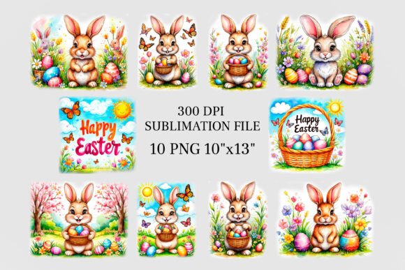Download Easter Bunny Clipart Bundle- 10PNG - Png Collection