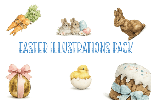 Download Easter Illustrations Pack - Easter illustration Collection