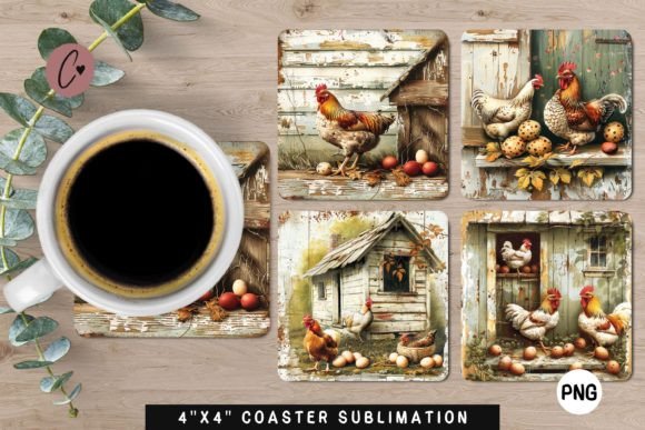 Download Chicken Sublimation Coaster PNG - Png Collection