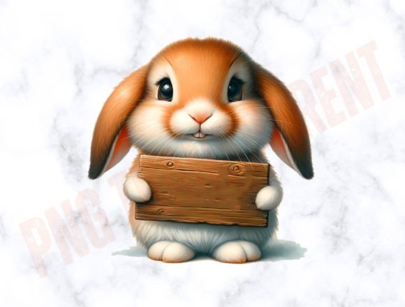 Download Easter Rabbit Frame PNG Customizable Sub - Png Collection