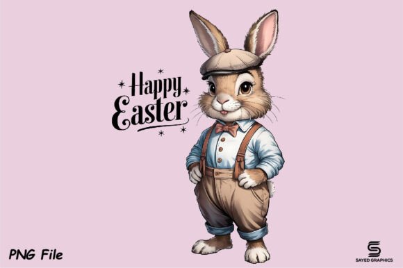 Download Happy Easter Rabbit Bunny Clipart Png - Png Collection