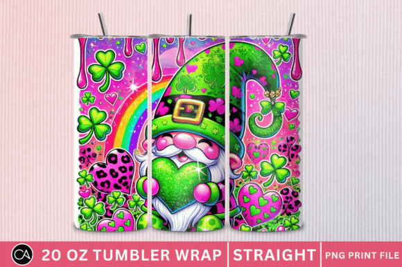 Download St Patricks Gnome PNG 20 OZ Tumbler Wrap - Png Collection