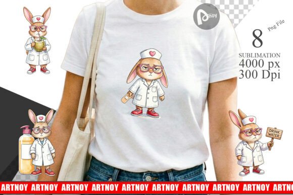 Download Sarcastic Bunny Nurse Sublimation PNG - Png Collection