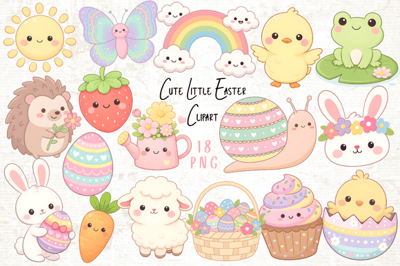 Download Cute Little Easter Clipart PNG - Png Collection