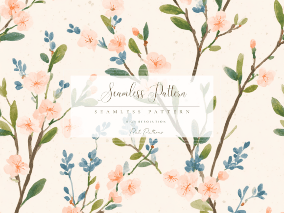 Download Spring Easter Floral Seamless Pattern PNG - Png Collection