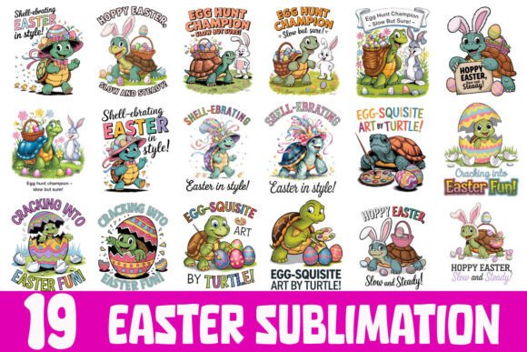 Download Easter Turtle Sublimation PNG Bundle - Png Collection