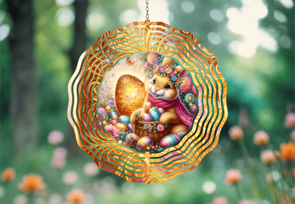 Download Magical Easter Bunny Wind Spinner Png - Png Collection