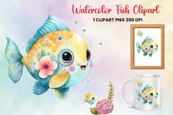 Download Fish Clipart Printable Sublimation PNG - Png Collection