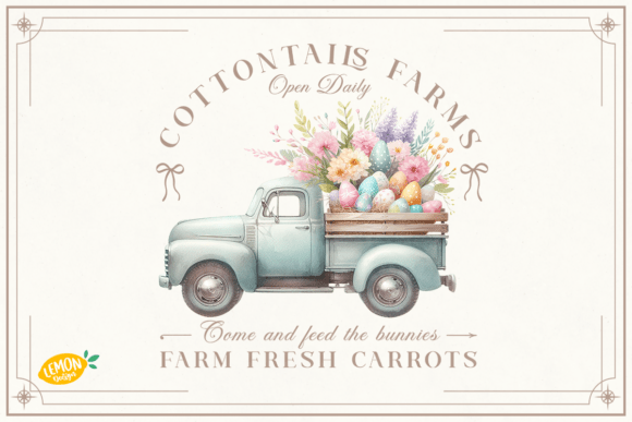 Download Vintage Easter Truck PNG Sublimation - Png Collection