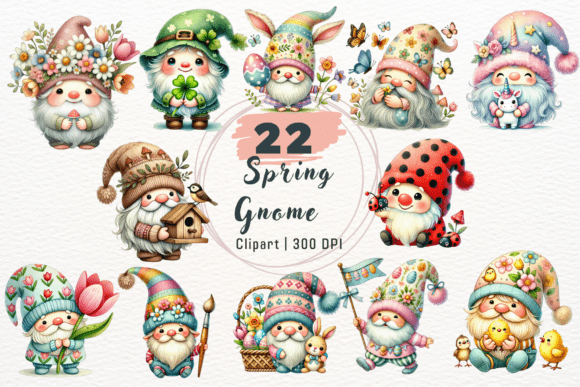 Download Watercolor Spring Gnome PNG Clipart - Png Collection