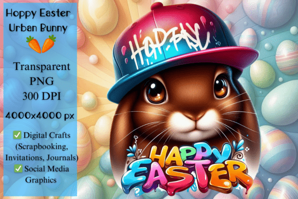 Download Hoppy Easter Urban Bunny PNG - Png Collection