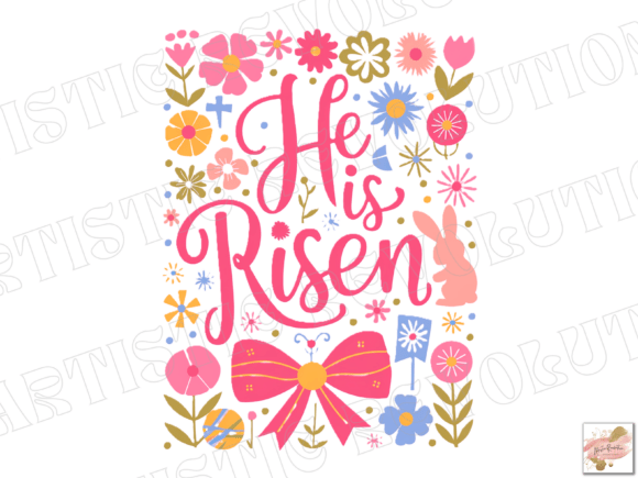 Download He is Risen Jesus Png Retro Easter Png - Png Collection