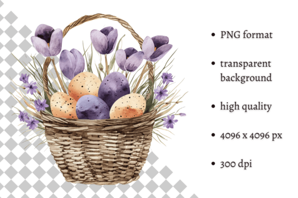 Download Watercolor Purple Easter Illustration - Easter illustration Collection