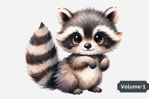 Download Watercolor Raccoon Clipart PNG Volume –1 - Png Collection