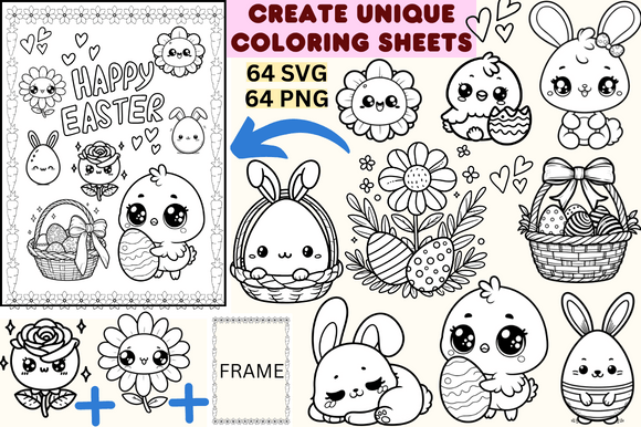 Download Easter Cliparts Black and White SVG PNG - Png Collection