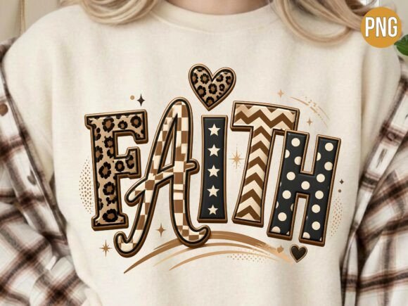 Download Leopard Print Faith Cross Christian PNG - Png Collection