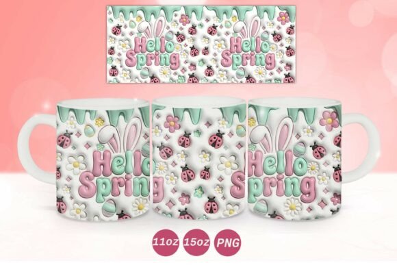 Download 3D Inflated Playful Easter Mug Wrap Png - Png Collection