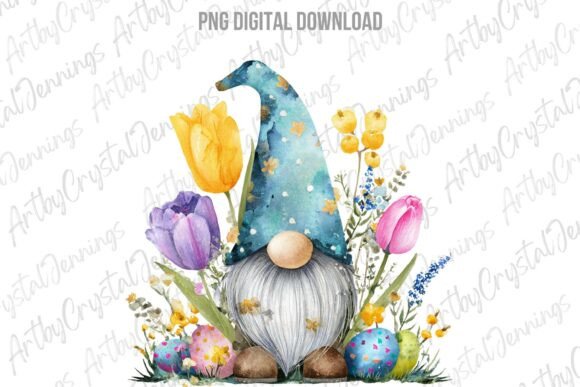 Download Adorable Spring Floral Easter Gnome PNG - Png Collection