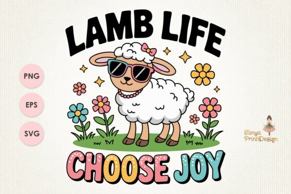 Download Lamb Life Choose Joy Quote PNG SVG Print - Png Collection
