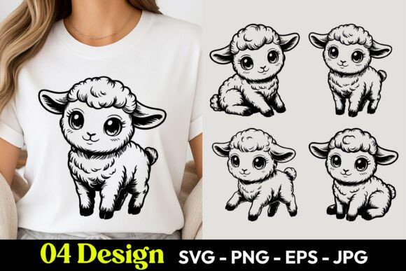 Download Cute Baby Lamb SVG PNG - Png Collection