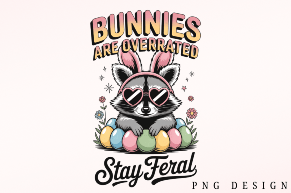Download Bunnies Are Overrated Raccoon Easter PNG - Png Collection