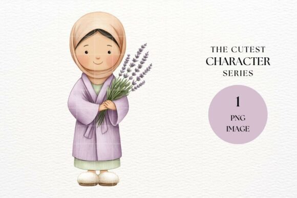 Download Spa Girl in Hijab with Lavender PNG - Png Collection