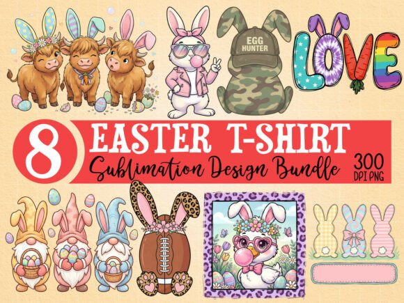 Download Easter T-Shirt Design Bundle PNG - Png Collection