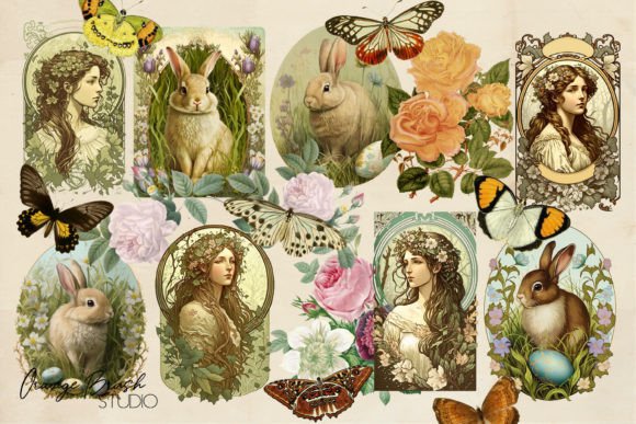 Download Spring Vintage Easter PNG Bundle - Png Collection