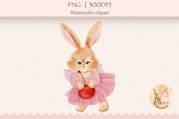 Download Watercolor Cute Bunny Clipart,Rabbit PNG - Png Collection