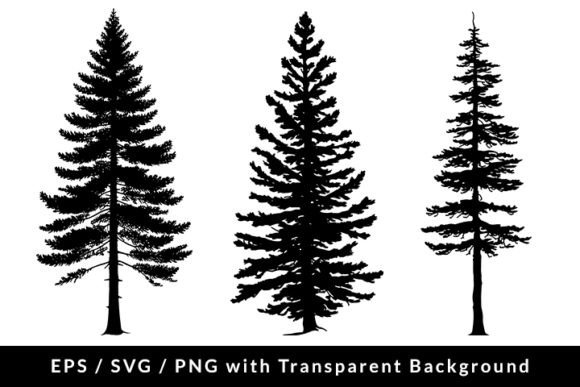 Download Pine Tree Silhouette Set SVG EPS PNG - Png Collection